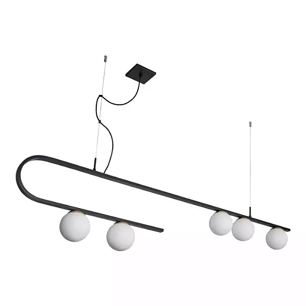 Pendente Dama Usina Design Chumbador e Canopla Flutuante 120x1500x305mm 5 Lâmpadas G9 16806-5