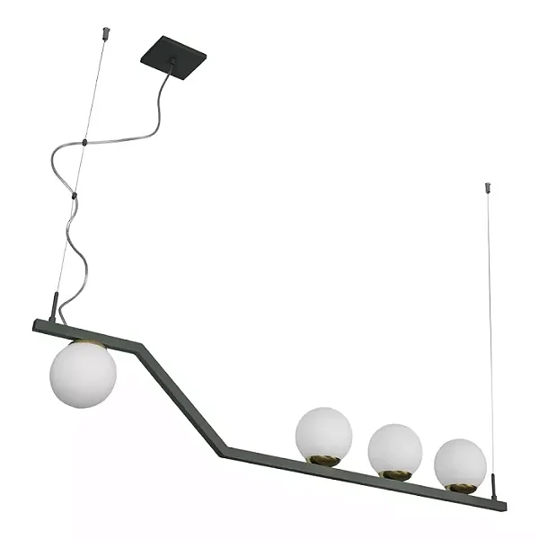 Pendente Zig Usina Design 120x1100x180mm 4 Lâmpadas G9 16830-4