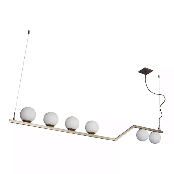 Pendente Zig Usina Design 120x1450x180mm 6 Lâmpadas G9 16830-6