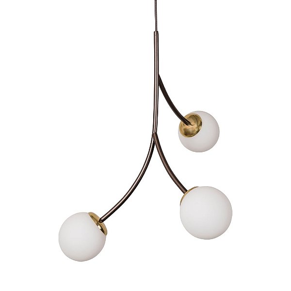 Pendente Zuca Usina Design Suspensão Rayon Ø515x650mm 3 Lâmpadas G9 16855-3