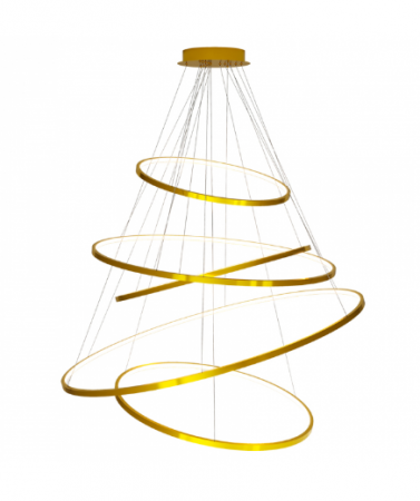 Pendente Volta 360° Usina Design 5 Aros Iluminação Interna Ø520/Ø750/Ø960/Ø1160/Ø1470 LED 16870-5