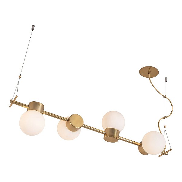 Pendente Sonata Usina Design 230x840x250mm 4 Globos G9 16950-4