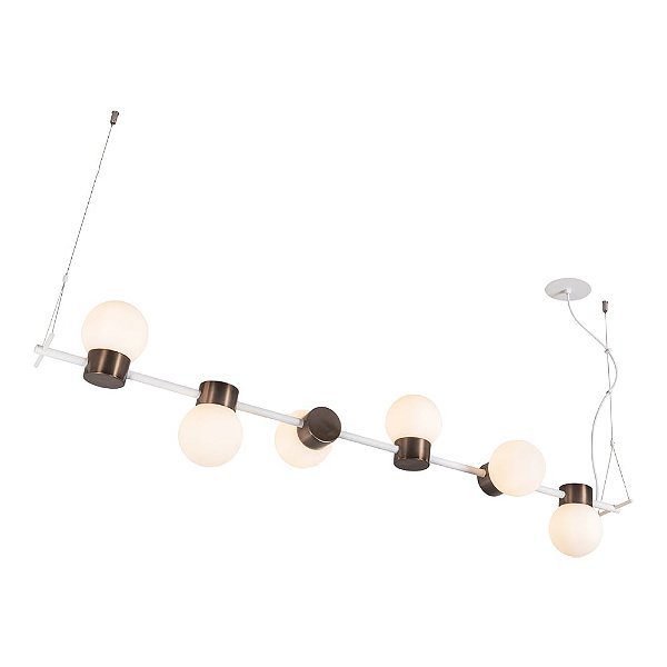 Pendente Sonata Usina Design 230x1300x250mm 6 Globos G9 16950-6