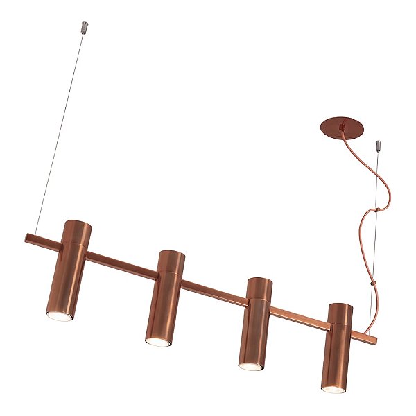 Pendente Tubetto Usina Design Linear 57x850x200mm 4 MR16 16960-4