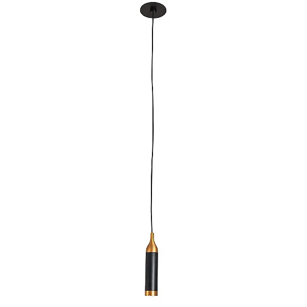Pendente Beer Usina Design LED 3W 3000K 230lm Bivolt Ø28x300mm com Canopla de Gesso 19371-34LED3