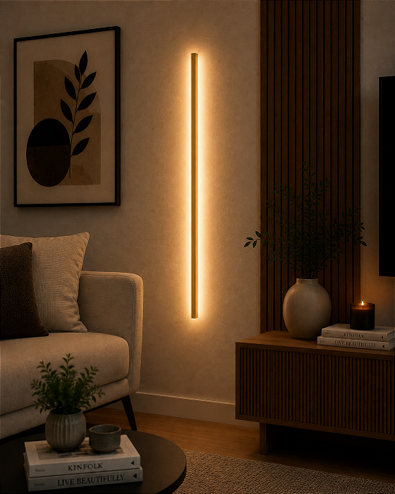 Arandela Plafon Blend Slim Usina Design LED 24,4W 3000K 710lm Bivolt – Iluminação Indireta Canopla Descentralizada 19419-51LED3