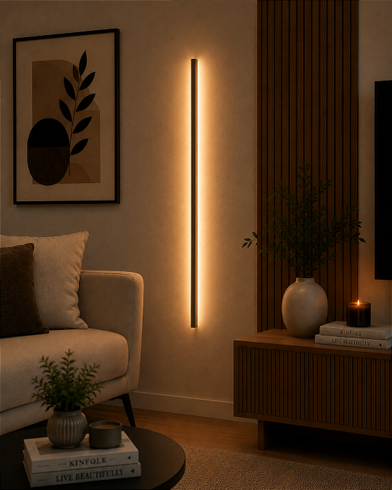 Arandela Plafon Blend Slim Usina Design LED 18,3W 4000K 1025lm Bivolt – Iluminação Lateral Canopla Centralizada 19420-77LED4