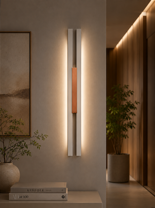 Arandela Plafon Blend Duo Slim Usina Design LED 48,8W 4000K 2730lm Bivolt – Iluminação Lateral Perfis Alinhados 19421-102LED4