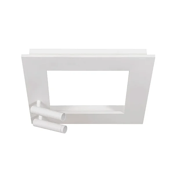 Plafon Arandela Pegasus Quadrado Usina Design com 2 Spots Beer LED 66,4W 3000K 8635lm Bivolt 19475-42LED3