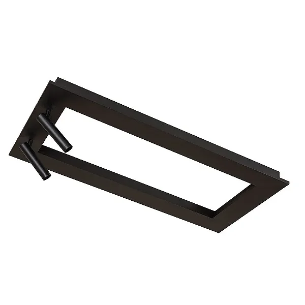 Plafon Arandela Pegasus Retangular Usina Design com 2 Spots Beer LED 104,4W 3000K 13575lm Bivolt 19476-81LED3