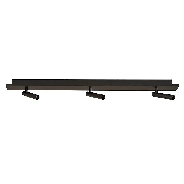 Plafon Arandela Pegasus Usina Design Linear com 3 Spots Beer LED 80W 3000K 10400lm Bivolt 19497-153LED3