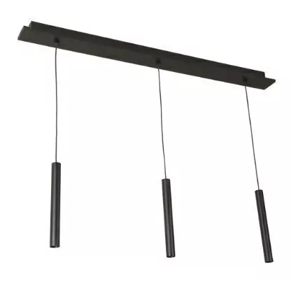 Plafon Pegasus Usina Design com 3 Pendentes Palito 160mm LED 80W 3000K 10400lm Bivolt 19501-153LED3