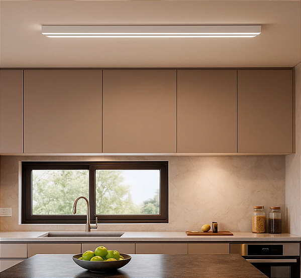 Plafon Eme Usina Design LED 37,5W 4000K Iluminação Direta 150cm 19850-150LED4