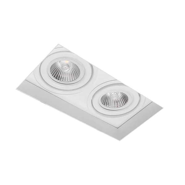 Embutido no Frame Grid Usina Design Retangular com 2 Focos para Lâmpada PAR20 NF351-2P