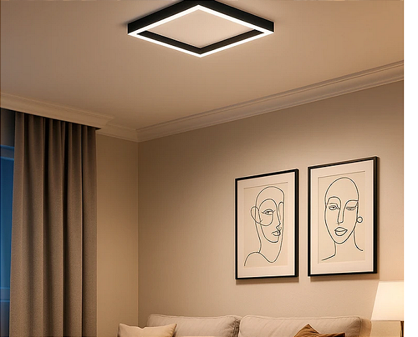 Plafon Arandela Legou Usina Design Quadrado Fixo com LED Integrado 3000K 19575-52LED3