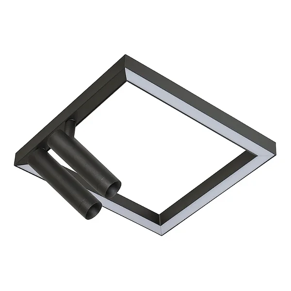 Plafon Arandela Usina Design com LED Integrado e 2 Spots Beer Quadrado Fixo 3000K 19576-52LED3