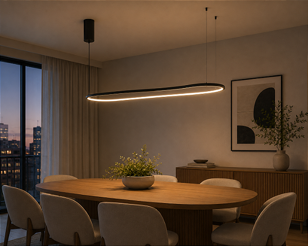 Pendente CLOUD 100cm LED 43W 2700K Canopla para Laje – Usina Design 19961-100LED2