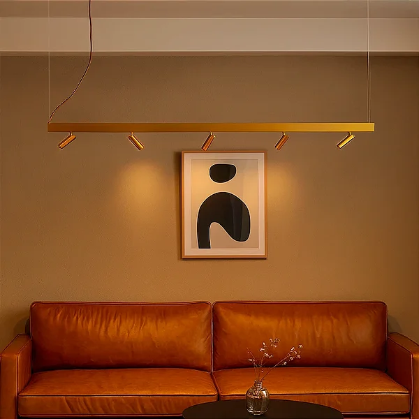 Pendente FUSION 200cm LED 79W 4000K Canopla Blank – Usina Design 19991-200LED4