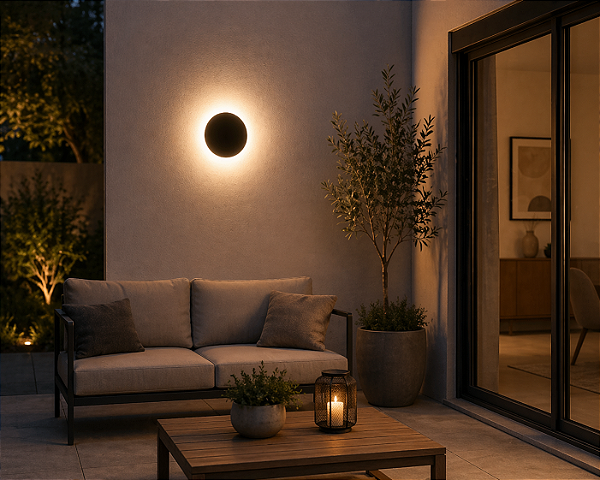 Arandela Era LED 6W 3000K IP65 Ø195x105mm Bivolt – Usina Design 19897-19LED3