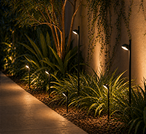 Espeto Garden Bowl LED 3W 4000K IP65 127V 40x40x300mm – Usina Design 19880-30LED4-1V