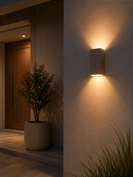 Arandela Quadra IP43 1x MR16 58x58x100mm – Usina Design 25170-10