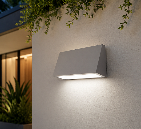 Arandela Finn LED 9W 4000K IP43 200x57x108mm Bivolt – Usina Design 19860-20LED4