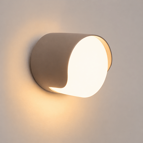 Arandela Safi LED 7W 3000K IP43 Ø85x40mm 127V – Usina Design 19900-8LED3-1V