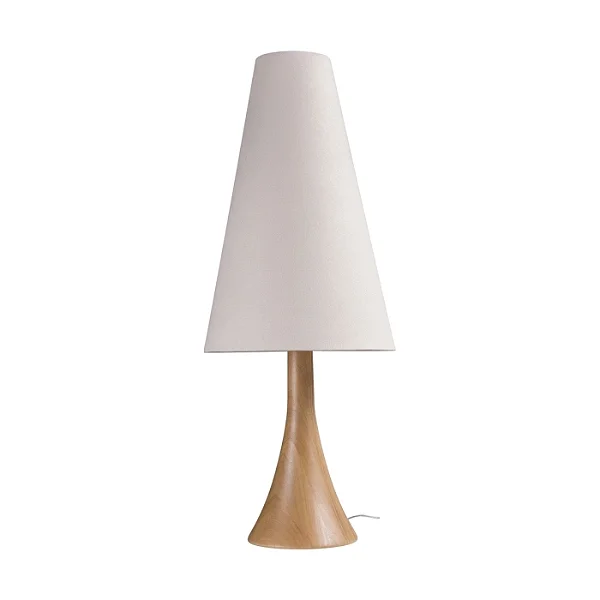 Abajur de Mesa Madelustre Sequoia Ø38x98cm Linho Castanho E27 3398NA-