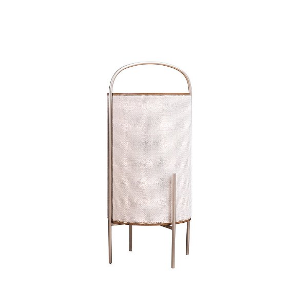 Abajur de Mesa Madelustre Serena Ø37x78cm Square MDF Champagne E27 3441-93