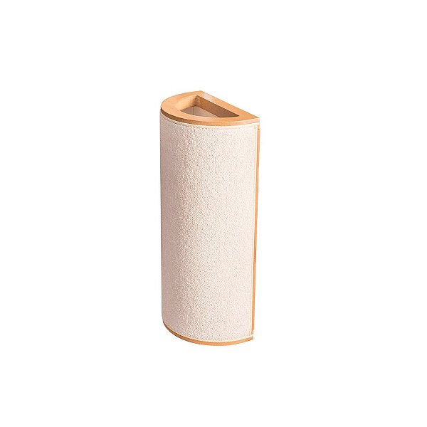 Arandela Madelustre Apollo Retangular 38cm em Boucle Natural 3319-88