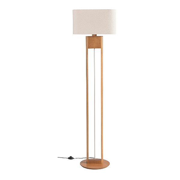 Coluna Elíptico Madelustre 46x169cm Square MDF Madeira E27 3286