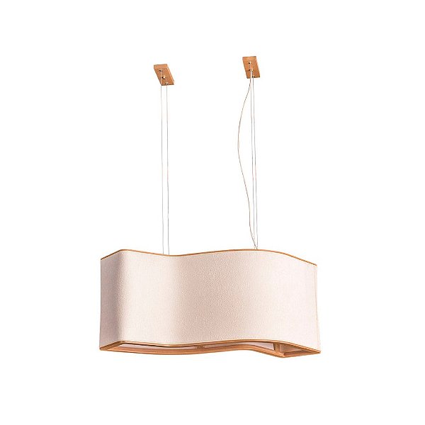 Lustre Pendente Copa Madelustre 95cm Bouclé Natural Madeira Natural 4x E27 3419NA-88