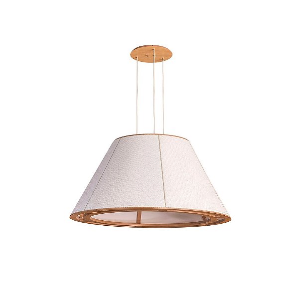 Pendente Catedral Rio Madelustre 90cm Linho Robust Madeira Natural 3x E27 3416NA-92