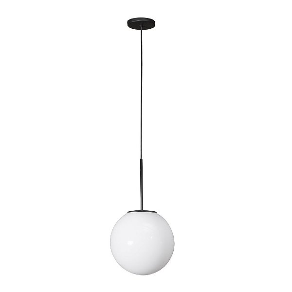 Pendente Madelustre Milky Esfera Leitosa Ø25cm Madeira Castanho ou Preto E27 3135