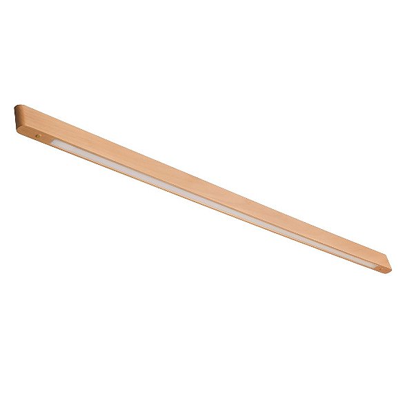 Plafon Madelustre Rettangolare LED Integrado 170cm Madeira Castanho Imbuia ou Preto 34W 3000K