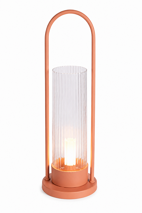 Abajur Metal Domado 6662 Lampe G G9 Halopin 14x51x14cm Alumínio Acrílico e Vidro Bivolt