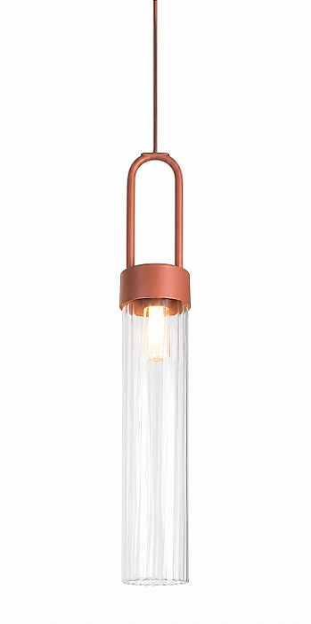 Pendente Metal Domado 6672 Lampe G G9 Halopin 39x60x9cm Alumínio Acrílico e Vidro Bivolt