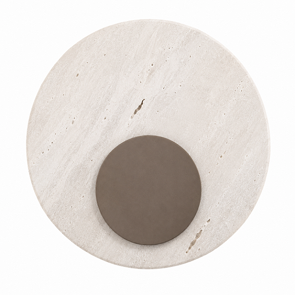 Arandela Metal Domado 6610 Bolle Rock Flux G Fita LED 14,7W 3000K 40x40x7cm Alumínio e Pedra Bivolt