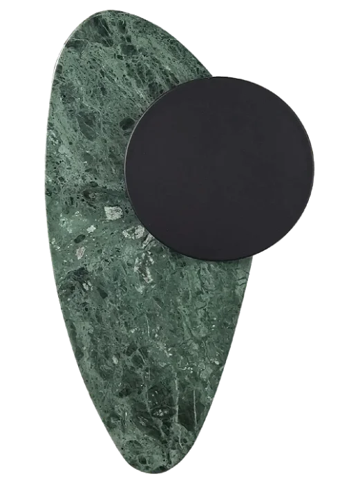 Arandela Metal Domado 6616 Bolle Rock Form Flux Out Fita LED 12,6W 3000K 27x50x7,5cm Alumínio e Pedra Bivolt