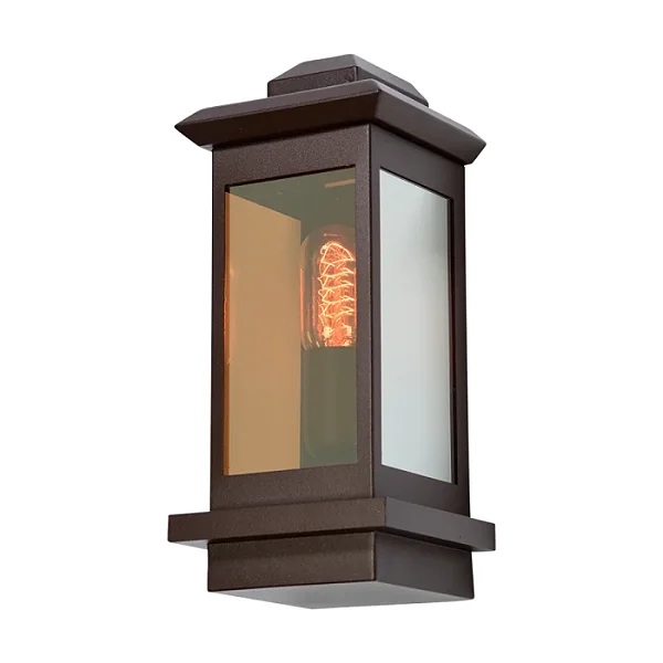 Arandela Metal Domado 6202 Toscana Trap P E27 Filamento 14x32x13cm Alumínio e Vidro