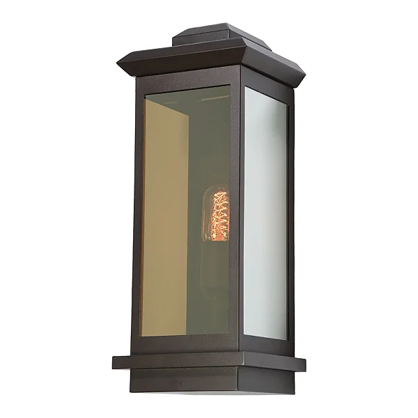 Arandela Metal Domado 6208 Toscana Trap G E27 Filamento 18x45x17cm Alumínio e Vidro
