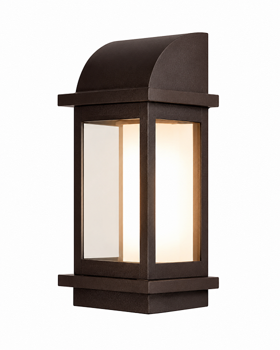 Arandela Metal Domado 6240 Toscana Arc Poli P Fita LED 7,2W 3000K 14x35x13cm Alumínio e Vidro Bivolt