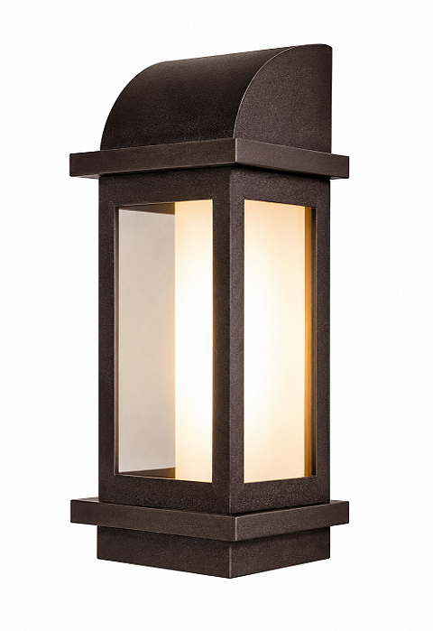 Arandela Metal Domado 6241 Toscana Arc Poli G Fita LED 10,8W 3000K 18x50x17cm Alumínio e Vidro Bivolt