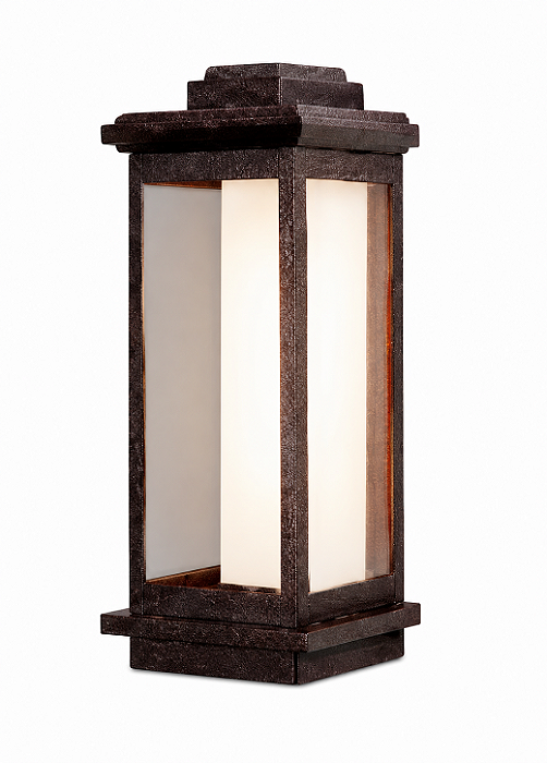 Arandela Metal Domado 6244 Toscana Trap Poli G Fita LED 10,8W 3000K 18x45x17cm Alumínio e Vidro Bivolt
