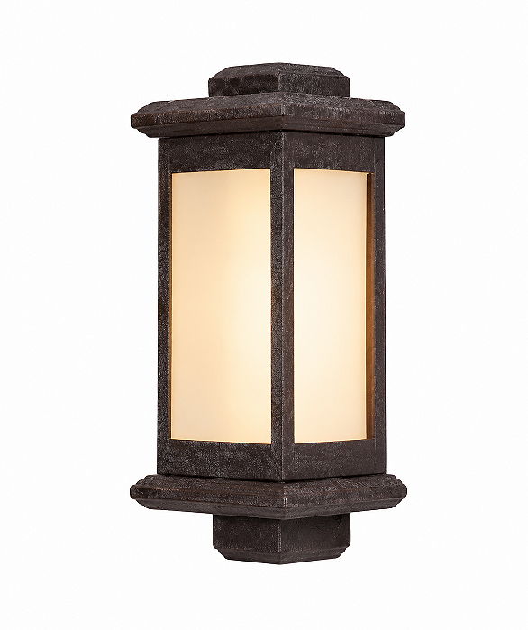 Arandela Metal Domado 6211 Toscana Trap Duo Poli G Fita LED 10,8W 3000K 18x50x17cm Alumínio e Vidro Bivolt