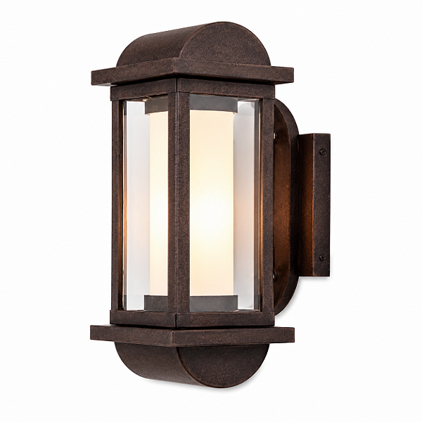Arandela Metal Domado 6188 Toscana Arc Out Poli P E27 Bulbo 14x35x21cm Alumínio e Vidro