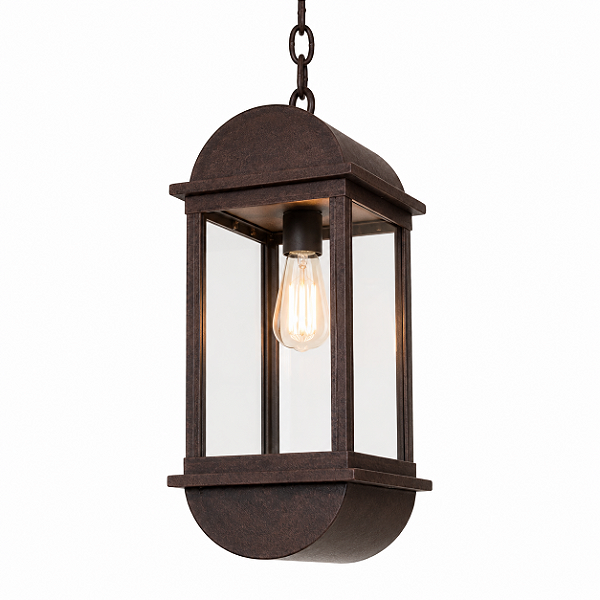 Pendente Metal Domado 6220 Toscana Arc P E27 Filamento 25x53x25cm Alumínio e Vidro