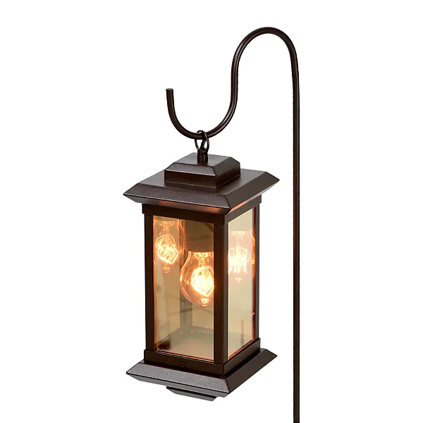 Balizador Metal Domado 6232 Toscana Trap E27 Filamento 14x65x20cm Alumínio e Vidro