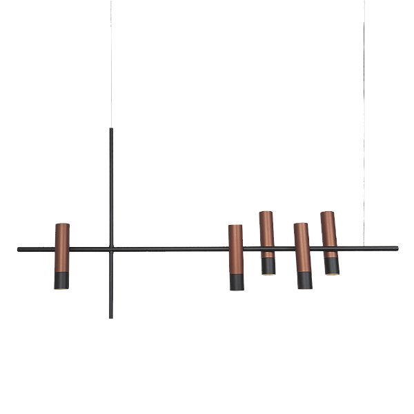 Pendente Metal Domado Moobe Tub Trilho 6366 63cm GU10 Alumínio 1x PAR16