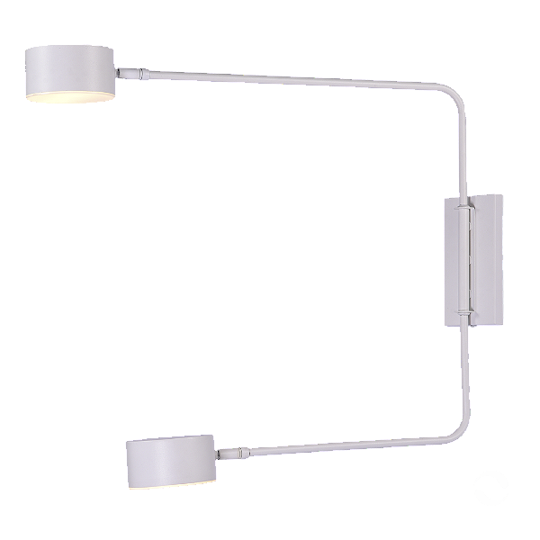 Arandela Metal Domado Moobe Pan Dupla Fit-6177 LED 10,8W 3000K Alumínio e Acrílico